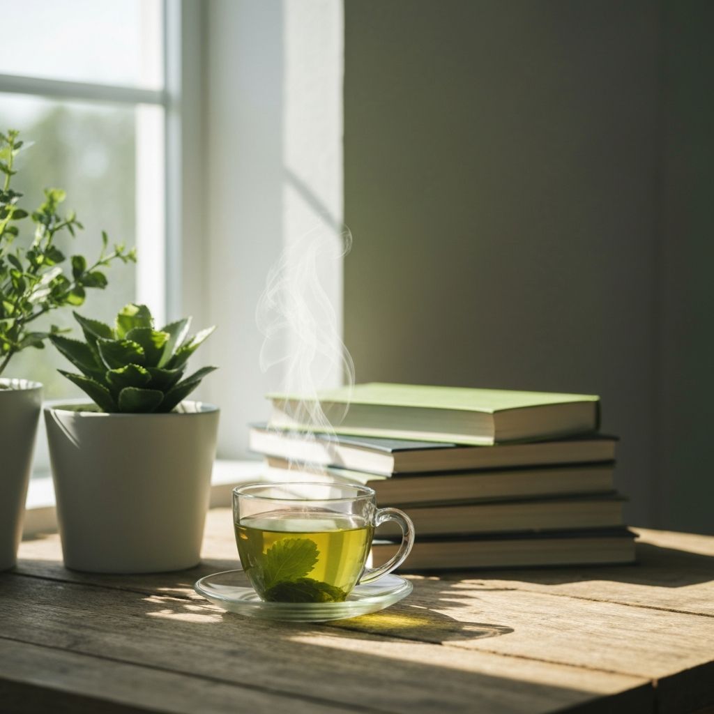 Morning wellness routine concept